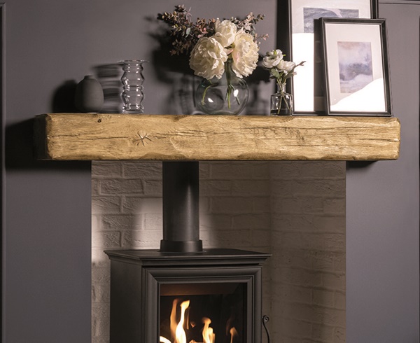 Non combustible fireplace beams