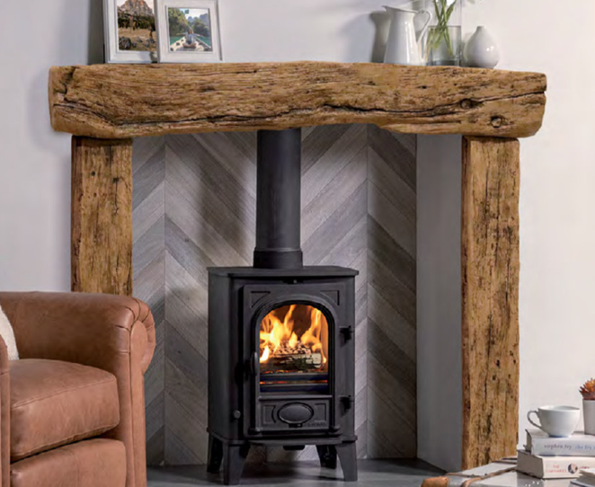 Large non combustible fireplace beam